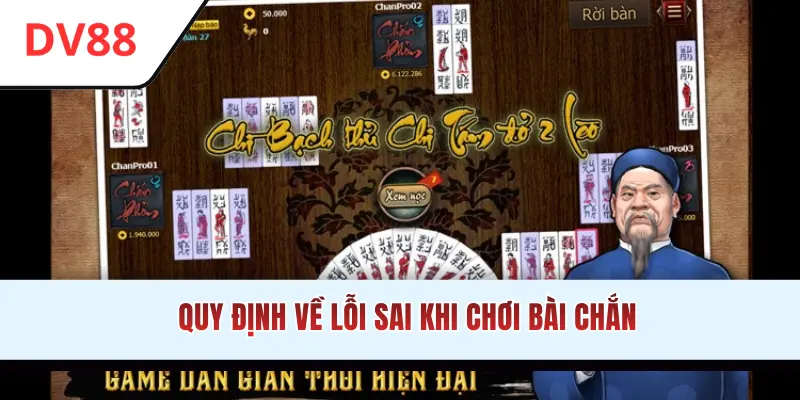 Quy định về lỗi sai khi chơi bài Chắn